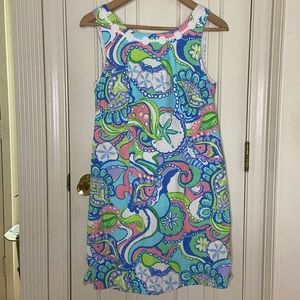 Lilly Pulitzer Mila Shift Dress | Seashells, blue, green, pink & lavender